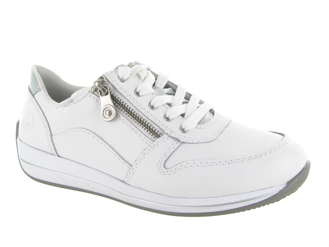 baskets et sneakers - Confort - femme - Cuir - Blanc - Rieker