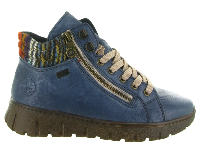 baskets et sneakers - Montante - femme - Nubuck - Bleu - Rieker5731902_2