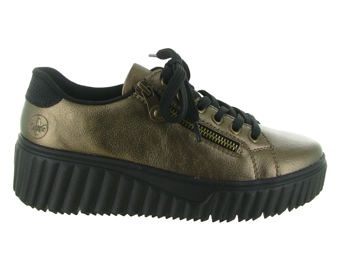 baskets et sneakers - Confort - femme - Cuir - Bronze - Rieker5732101_2