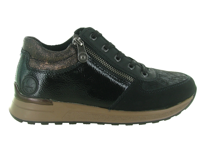 baskets et sneakers - Montante - femme - Nubuck - Noir - Rieker5732301_2