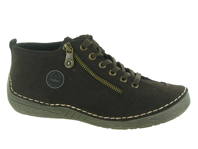 chaussures a lacets - Détente - femme - Synthétique - Marron - Rieker