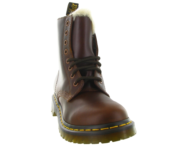 apres ski bottes fourrees - Bottine chaude - femme - Cuir - Marron - Doc martens5734401_3