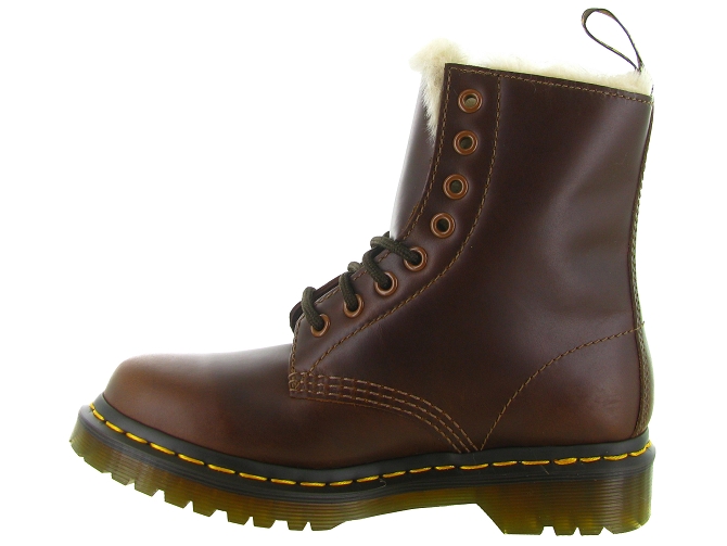 apres ski bottes fourrees - Bottine chaude - femme - Cuir - Marron - Doc martens5734401_4