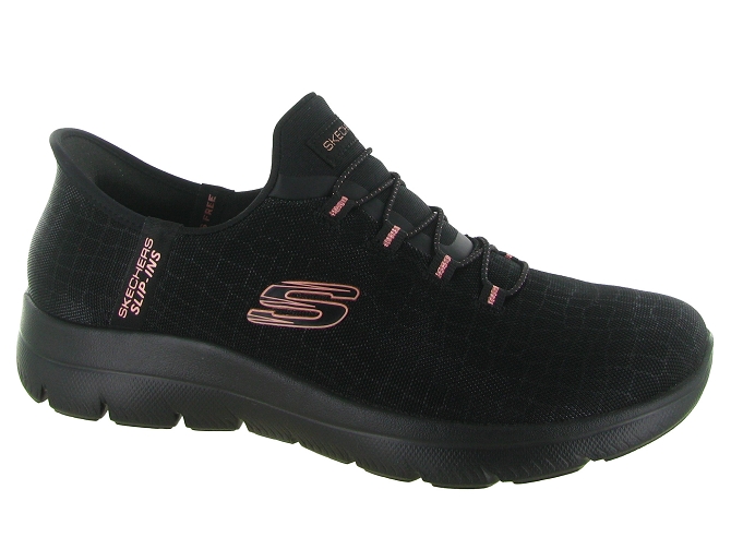 baskets et sneakers - Confort - femme - Toile  - Noir - Skechers footwear