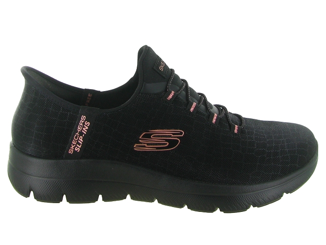 baskets et sneakers - Confort - femme - Toile  - Noir - Skechers footwear5736101_2