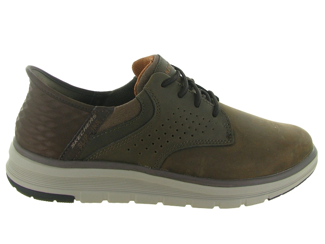 chaussures a lacets - Confort et décontracté - homme - Cuir - Marron - Skechers footwear5736601_2