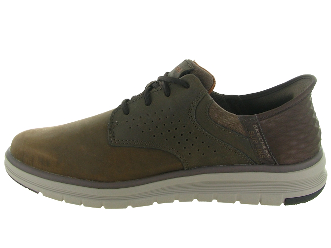 chaussures a lacets - Confort et décontracté - homme - Cuir - Marron - Skechers footwear5736601_4