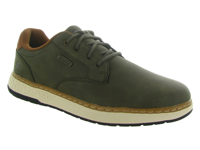 chaussures a lacets - Confort et décontracté - homme - Synthétique - Vert - Skechers footwear