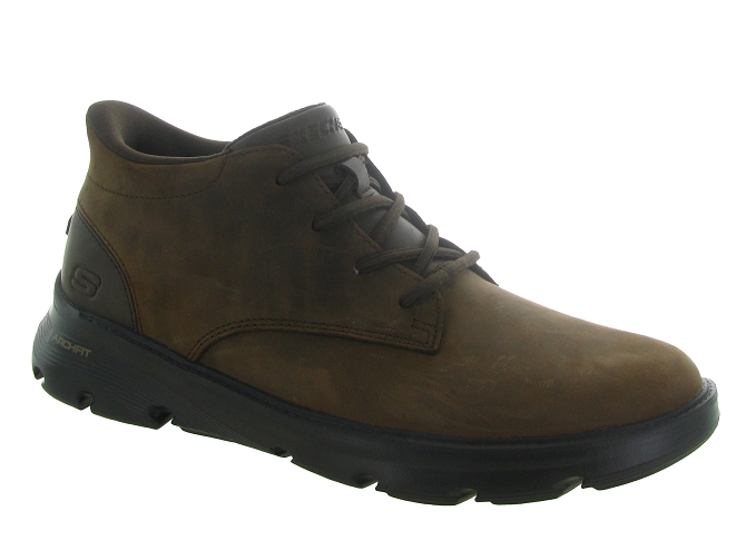 baskets et sneakers - Tendance - homme - Cuir - Marron - Skechers footwear