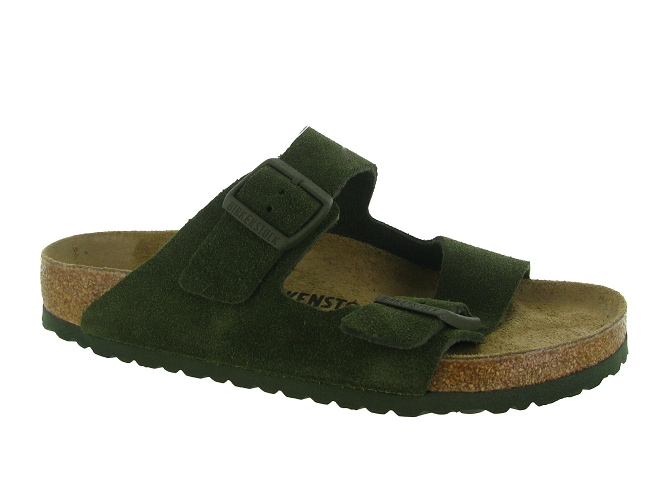 nu pieds - Mules et Tongs - homme - Nubuck - Kaki - Birkenstock