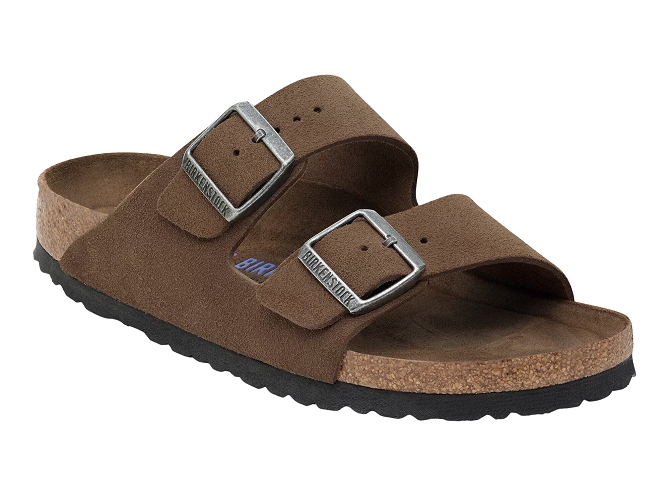 sandales et nu pieds - Mule Sabot - femme - Nubuck - Marron - Birkenstock