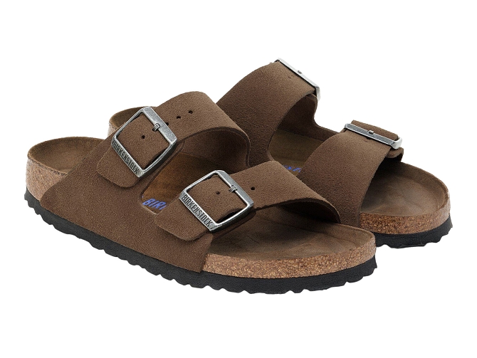 sandales et nu pieds - Mule Sabot - femme - Nubuck - Marron - Birkenstock5738601_3