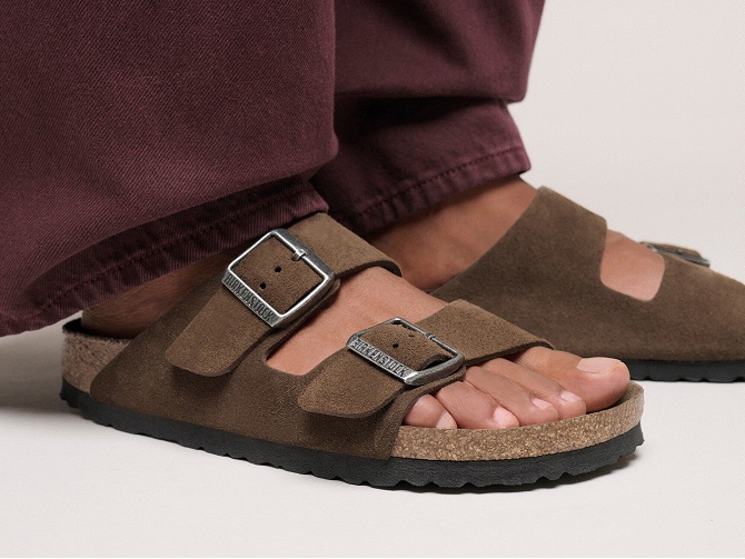 sandales et nu pieds - Mule Sabot - femme - Nubuck - Marron - Birkenstock5738601_5