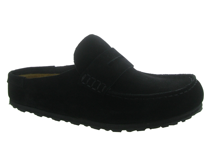 mocassins - Décontracté - femme - Nubuck - Noir - Birkenstock