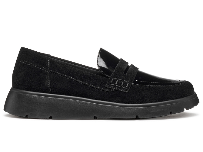 mocassins - Compensé - femme - Nubuck - Noir - Geox5743701_2
