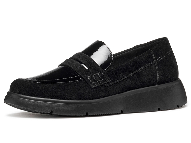 mocassins - Compensé - femme - Nubuck - Noir - Geox5743701_3