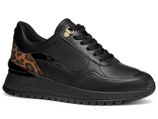 baskets et sneakers - Confort - femme - Synthétique - Noir - Geox