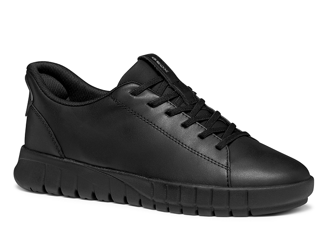 baskets et sneakers - Confort - femme - Cuir - Noir - Geox5744301_2
