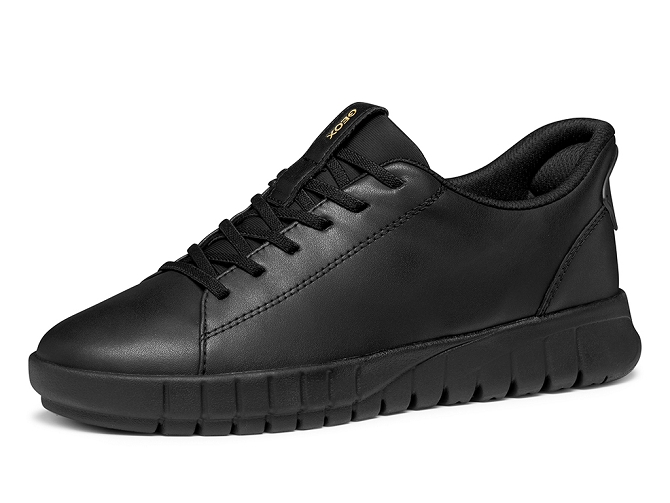 baskets et sneakers - Confort - femme - Cuir - Noir - Geox5744301_5
