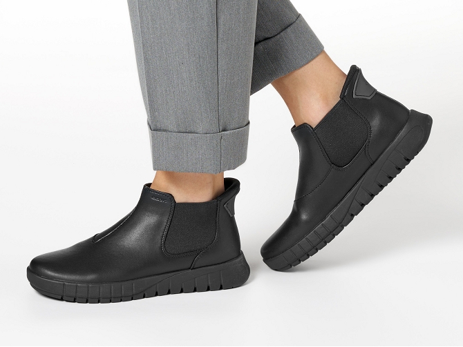 bottines et boots - Chelsea - femme - Cuir - Noir - Geox5745501_5