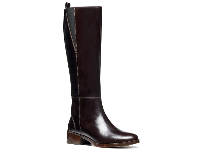 bottes - Cavalières - femme - Cuir - Marron - Geox