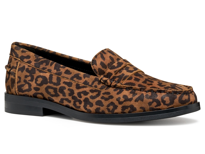 mocassins - Elégant - femme - Cuir - Léopard - Geox
