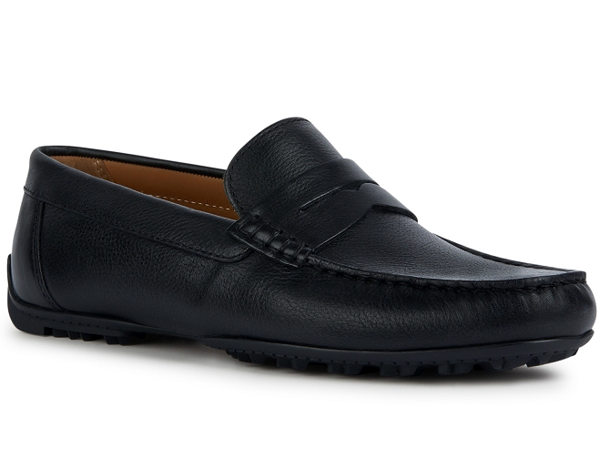 mocassins - Elégant - homme - Cuir - Noir - Geox