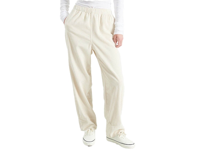 pantalon - DROIT - vetement femme - Coton - Beige - American vintage5754201_2