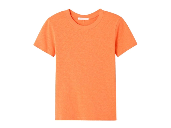 tee shirt - MANCHE COURTE - vetement femme - Coton - Orange - American vintage