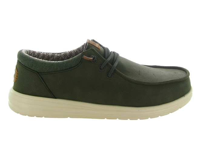 chaussures a lacets - Confort et décontracté - homme - Nubuck - Vert - Hey dude5755102_2