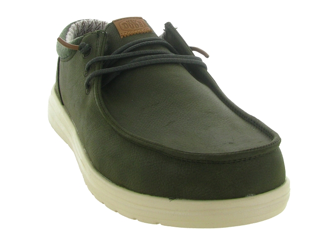 chaussures a lacets - Confort et décontracté - homme - Nubuck - Vert - Hey dude5755102_3