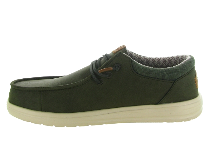 chaussures a lacets - Confort et décontracté - homme - Nubuck - Vert - Hey dude5755102_4