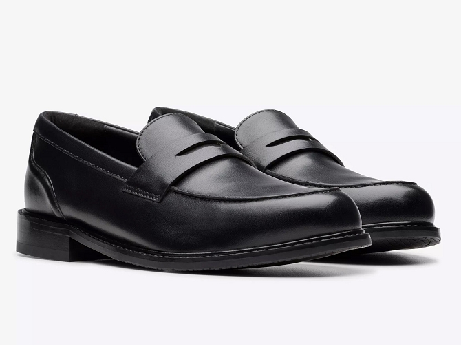 mocassins - Elégant - homme - Cuir - Noir - Clarks