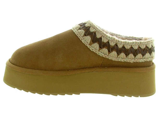 chaussons et pantoufles - Mules Sabots - femme - Nubuck - Chestnut - Mou5766901_4