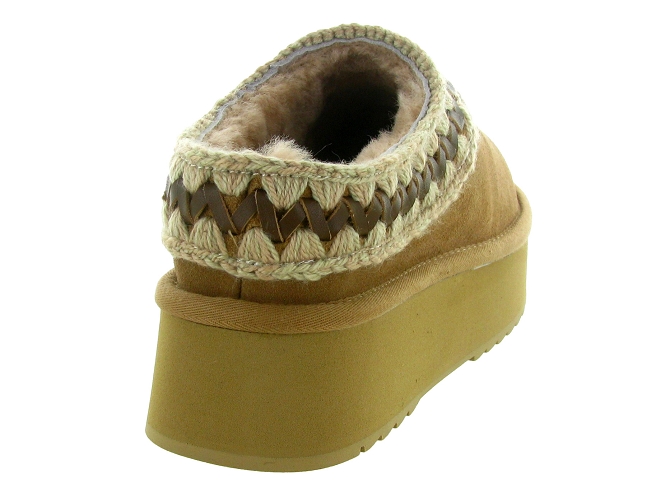 chaussons et pantoufles - Mules Sabots - femme - Nubuck - Chestnut - Mou5766901_5