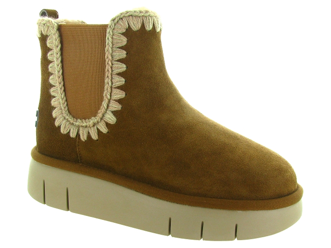 apres ski bottes fourrees - Bottine chaude - femme - Nubuck - Chestnut - Mou