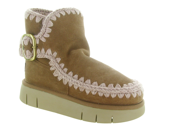 apres ski bottes fourrees - Bottine chaude - femme - Nubuck - Beige - Mou
