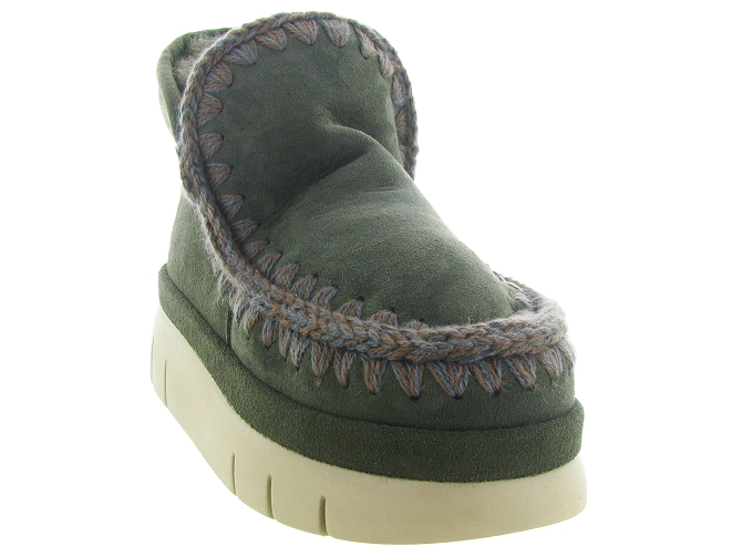 apres ski bottes fourrees - Bottine chaude - femme - Nubuck - Kaki - Mou5767401_3