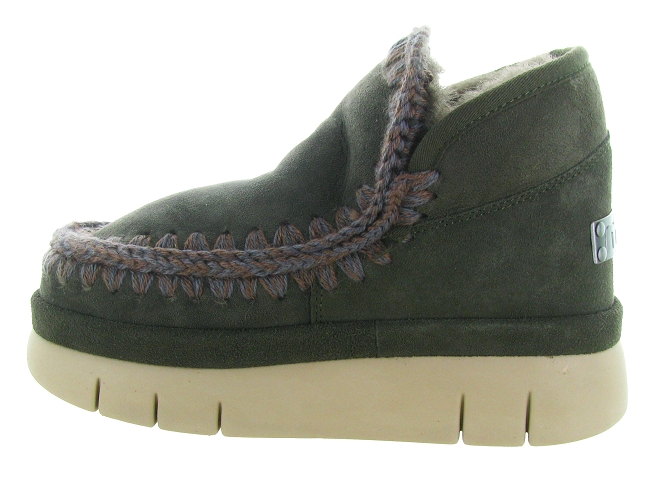 apres ski bottes fourrees - Bottine chaude - femme - Nubuck - Kaki - Mou5767401_4