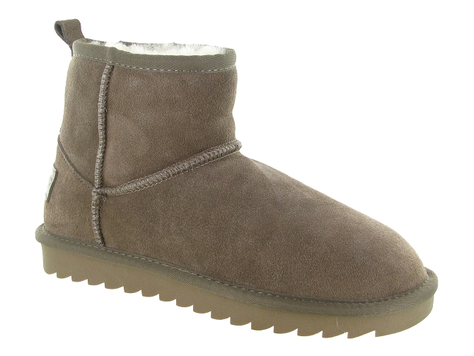apres ski bottes fourrees - Bottine chaude - femme - Nubuck - Taupe - Colors of california