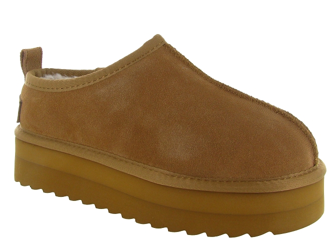 apres ski bottes fourrees - Bottine chaude - femme - Nubuck - Chestnut - Colors of california