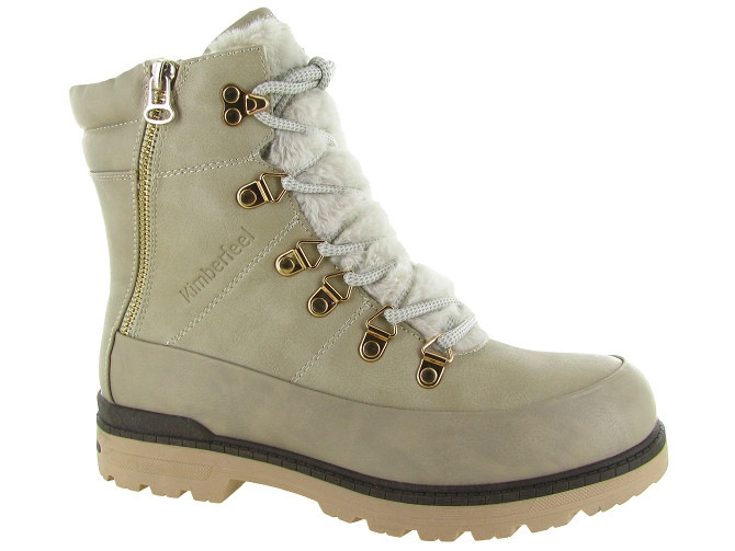 apres ski bottes fourrees - Chaussure neige - femme - Synthétique - Gris - Kimberfeel