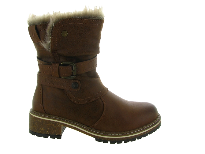 apres ski bottes fourrees - Chaussure neige - femme - Synthétique - Marron - Kimberfeel5772101_2