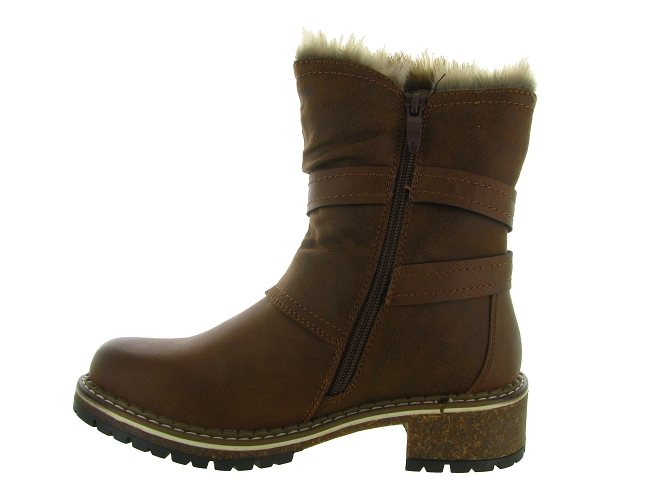 apres ski bottes fourrees - Chaussure neige - femme - Synthétique - Marron - Kimberfeel5772101_4