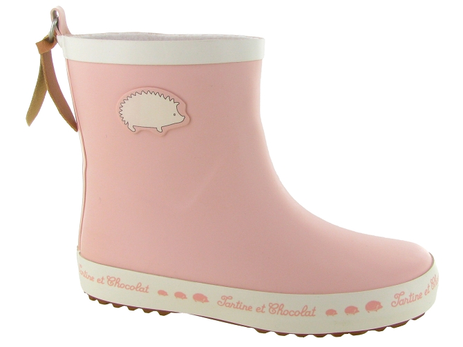 bottes de pluie -  - junior fille - Caoutchouc - Rose - Pom d api