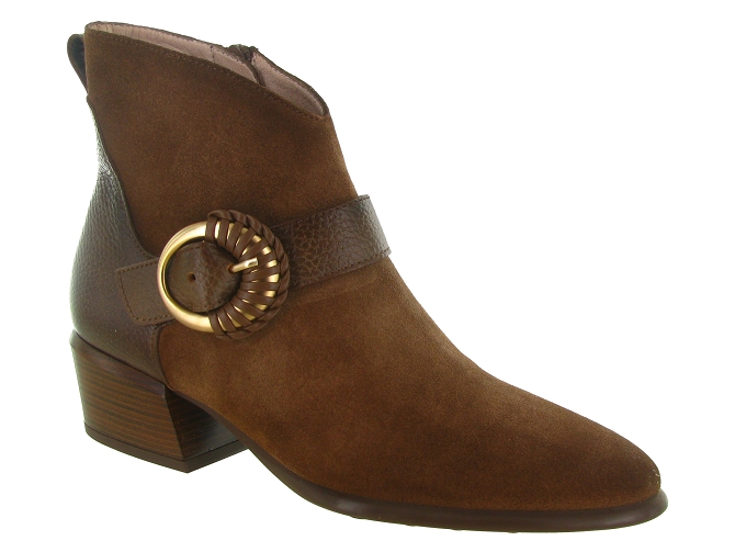 bottines et boots - Chelsea - femme - Cuir - Marron - Hispanitas