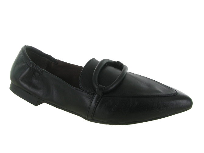 mocassins - Elégant - femme - Cuir - Noir - La vitrina