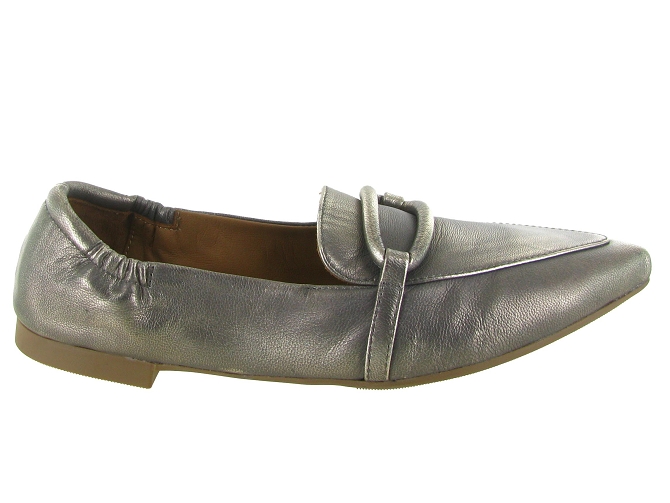 mocassins - Elégant - femme - Cuir - Argent - La vitrina5784003_2