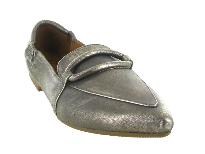 mocassins - Elégant - femme - Cuir - Argent - La vitrina5784003_3
