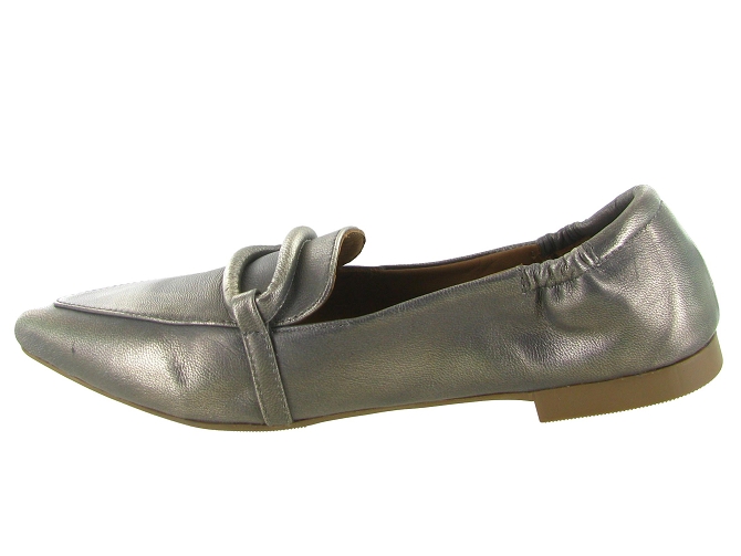 mocassins - Elégant - femme - Cuir - Argent - La vitrina5784003_4